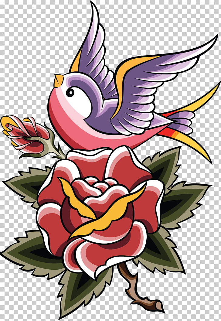 Swallow Tattoo Old School Tattoo Design Png Clipart Free