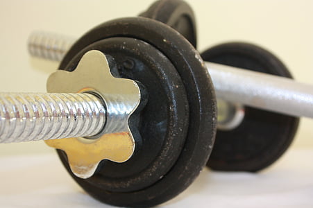 two black dumbbells thumbnail