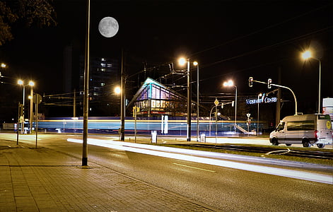 time lapse photography of white panel van thumbnail