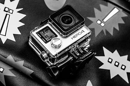 grayscale photography of GoPro HERO4 thumbnail
