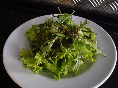 cooked leafy vegetables on round white ceramic plate thumbnail
