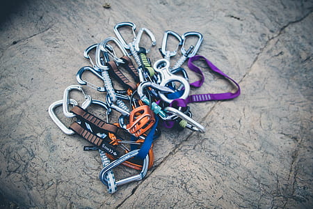 silver-colored carabiner lot thumbnail