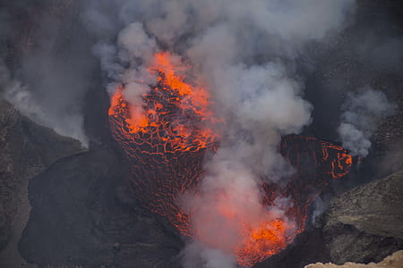 aerial photography of magma thumbnail
