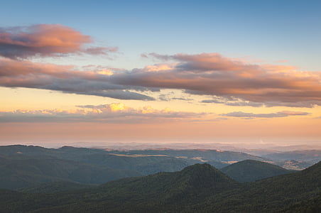 top view of mountains under clouds thumbnail