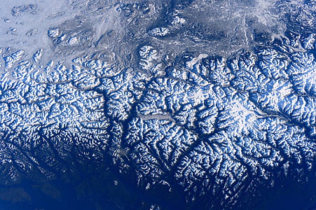 snow-capped mountain on aerial photography thumbnail