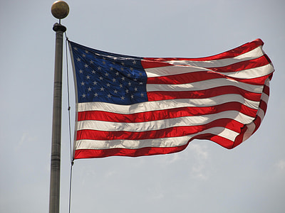 US flag on flag pole thumbnail