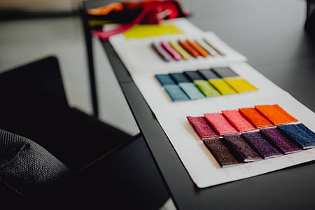 Modern interior of designer workplace thumbnail