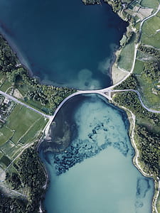 high angel photography of body of water thumbnail