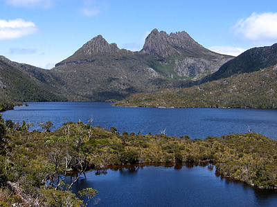 body of water surrounded of hills thumbnail