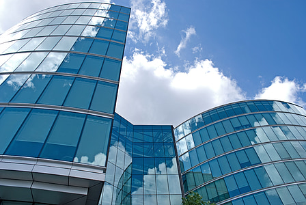close-up photography of curtain wall building during daytime thumbnail