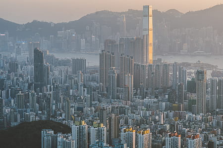 bird's eye view photo of cityscape thumbnail