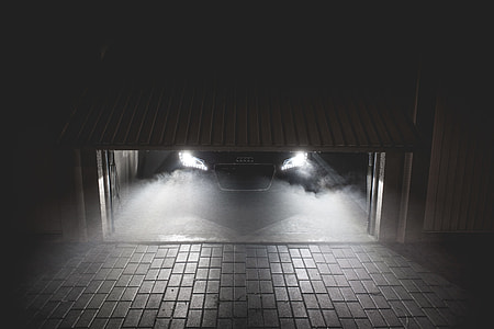 Sportcar Waiting in Garage at Night thumbnail