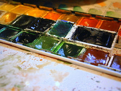 assorted-color paint on white case thumbnail