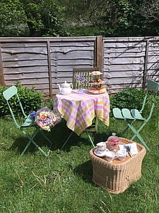 Pink and Yellow 3-piece Patio Set at the Green Grass thumbnail