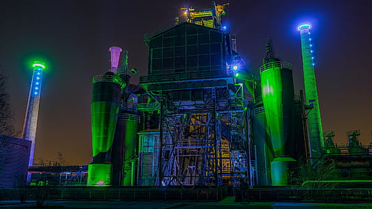 landmark, lights, night, dark thumbnail