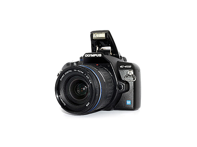 black Olympus DSLR camera thumbnail