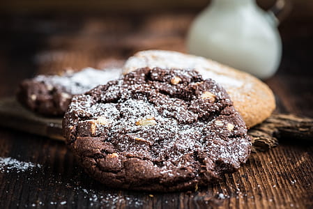 cookie on wooden surface thumbnail