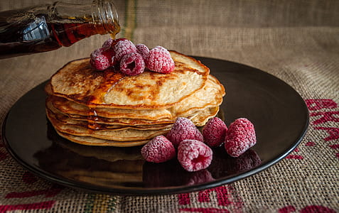 plate, blur, raspberries, dessert thumbnail