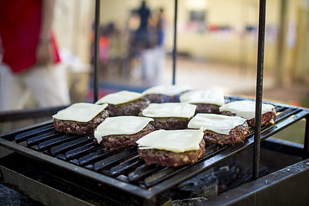 grilled meat on metal grill thumbnail