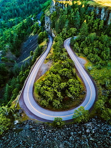 grey road pavement aerial photography thumbnail