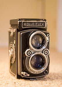 black and gray Rolleiflex vintage camera thumbnail