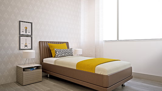 brown wooden bed thumbnail