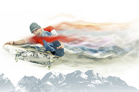 man skateboards thumbnail