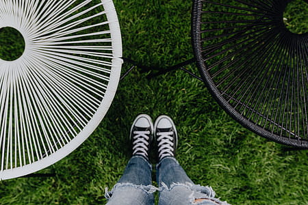 Grass, concrete, sneakers thumbnail