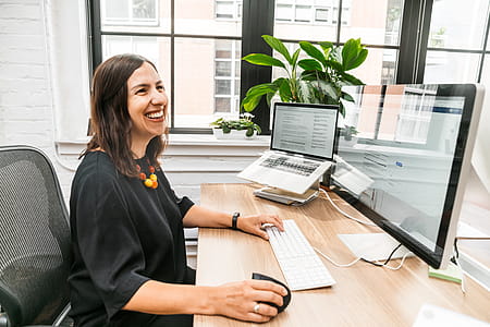Woman Working In Office Photo thumbnail