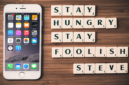 silver iPhone 6 and scrambled quotes thumbnail