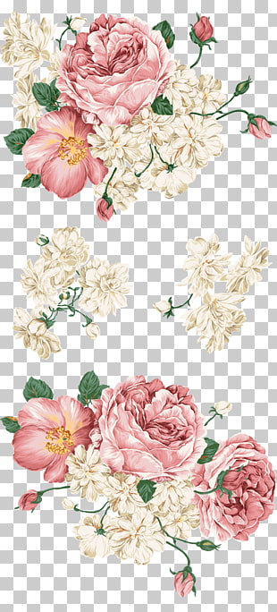 Bird Peafowl Feather Pink Paper, Peacock Peony, pink and white flowers illustration PNG clipart