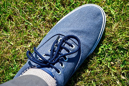 fashion, blue, grass, shoes thumbnail