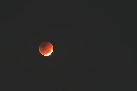 red and white moon at nighttime thumbnail
