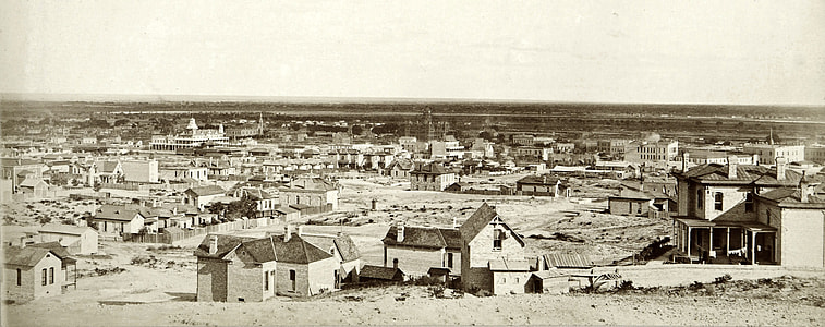 El Paso Cityscape in 1880 in Texas thumbnail