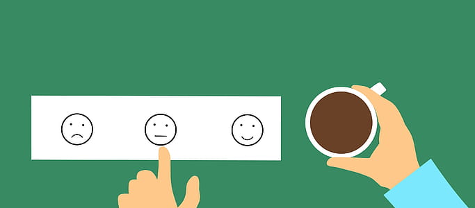 Providing customer service feedback. Illustration of customer survey. thumbnail