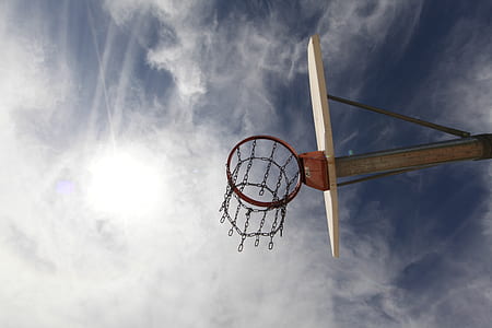 low top view photo of basketball hoop thumbnail