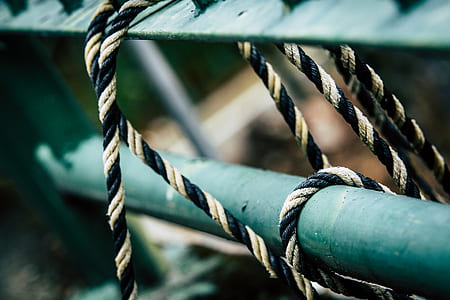 black and white striped rope thumbnail