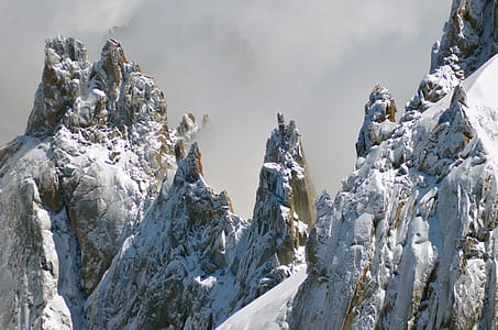 birds eye photography of white mountain thumbnail