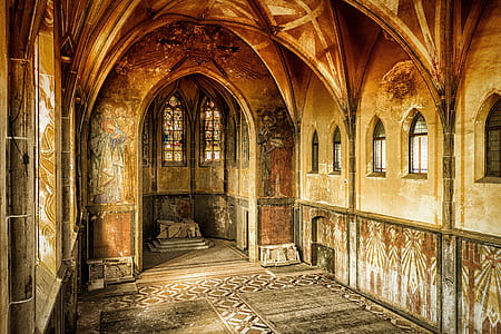 inside view of brown concrete cathedral thumbnail