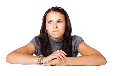 girl wearing gray top thumbnail