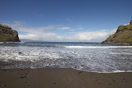 photo of black sand seashore thumbnail