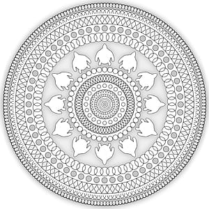 round black and white artwork thumbnail