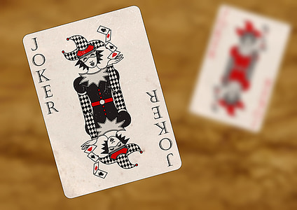 red, gray, and black Joker playing card thumbnail