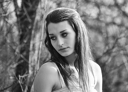 grayscale photo of sleeveless top thumbnail