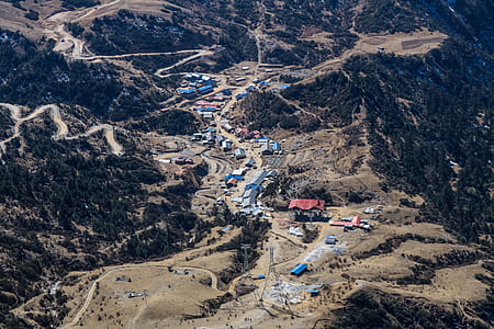 aerial photo of village thumbnail
