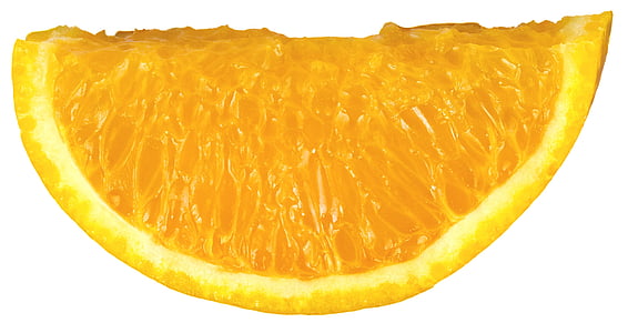 slice of orange against white background thumbnail