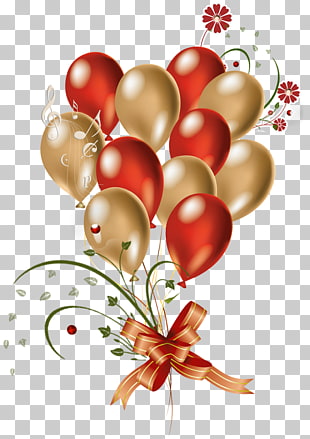 Balloon Gold , Transparent Red and Gold Balloons , balloons illustration PNG clipart