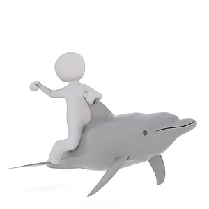 boy riding dolphin clipart thumbnail
