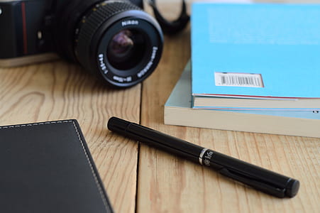 camera, desk, pen, table thumbnail