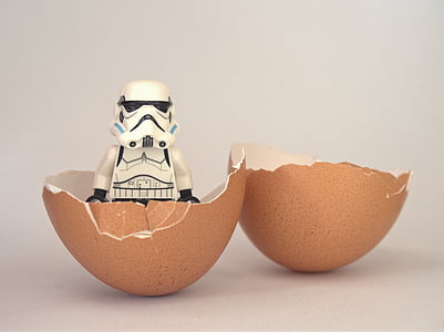Darth Vader mini figure on brown egg thumbnail